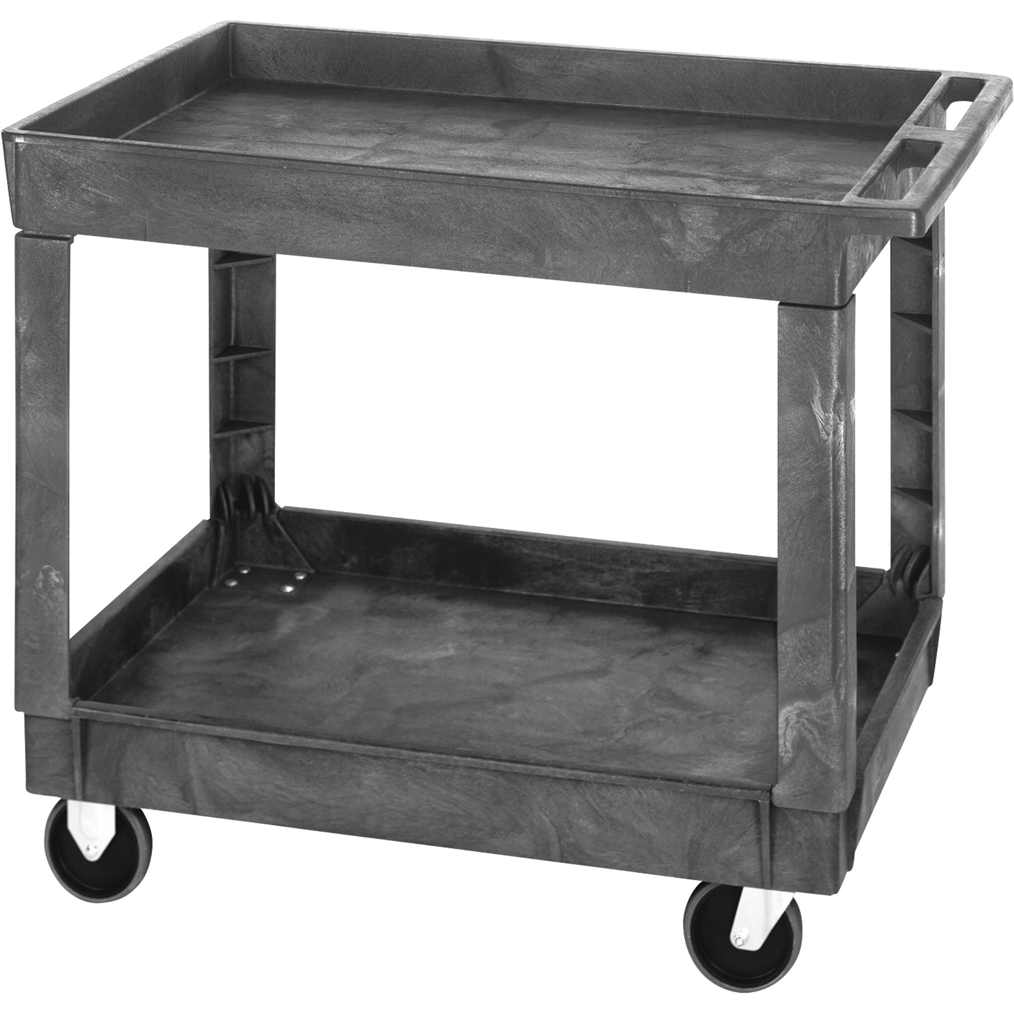 Quantum Industrial Plastic Cart, 40in.L x 26in.W x 32 1/2in.H, 2-Shelf, Model# PC4026-33